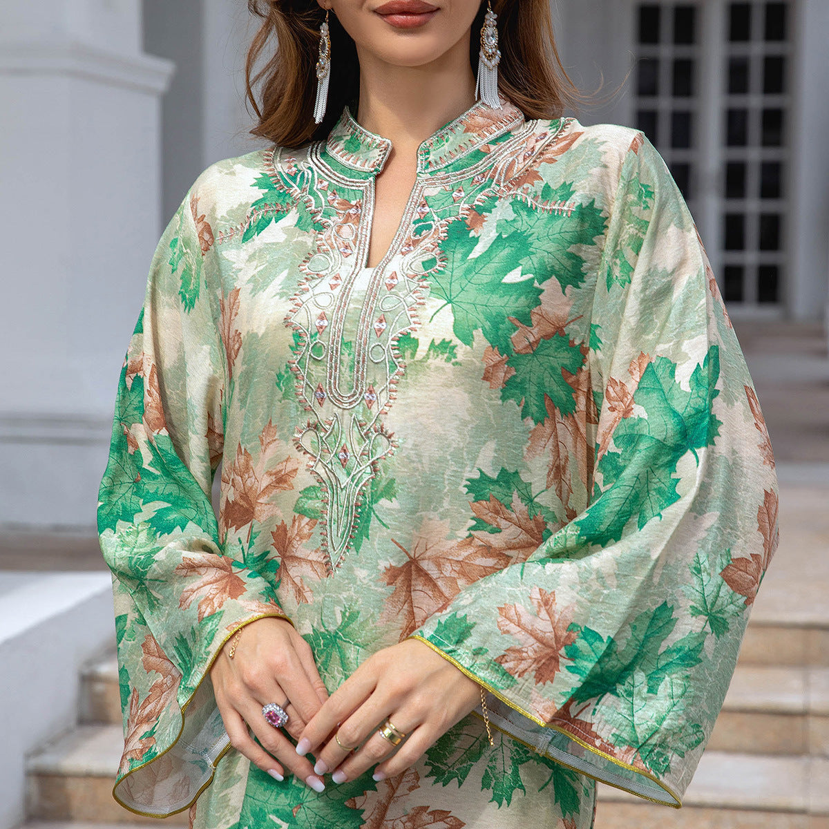 Women's Embroidered Floral Dress