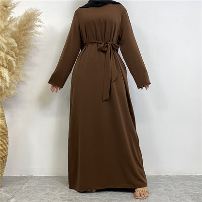 Women's Solid Lace-up Dresses