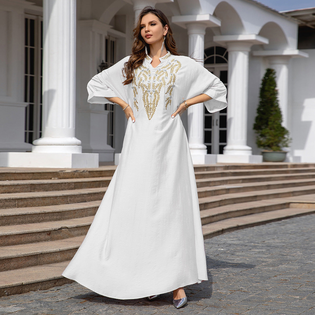 Women's Embroidered Abaya Dress