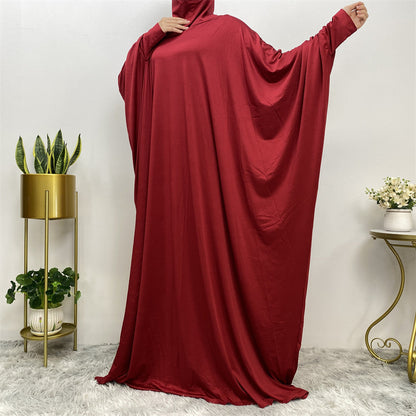 Bat Long Sleeve Casual Long Abaya Dress