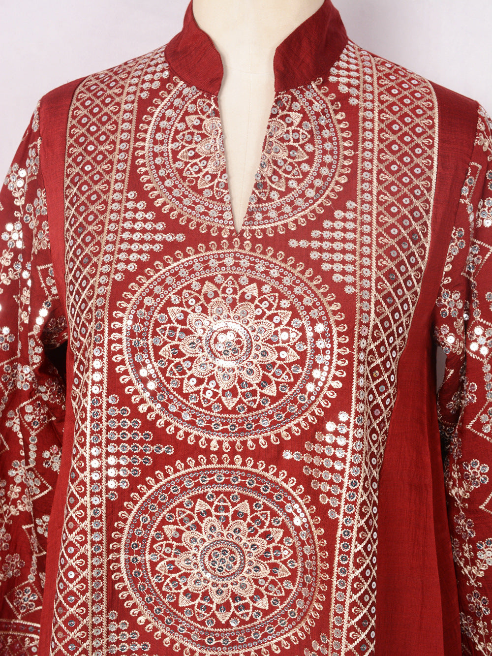 Women's V-neck Ethnic Dress