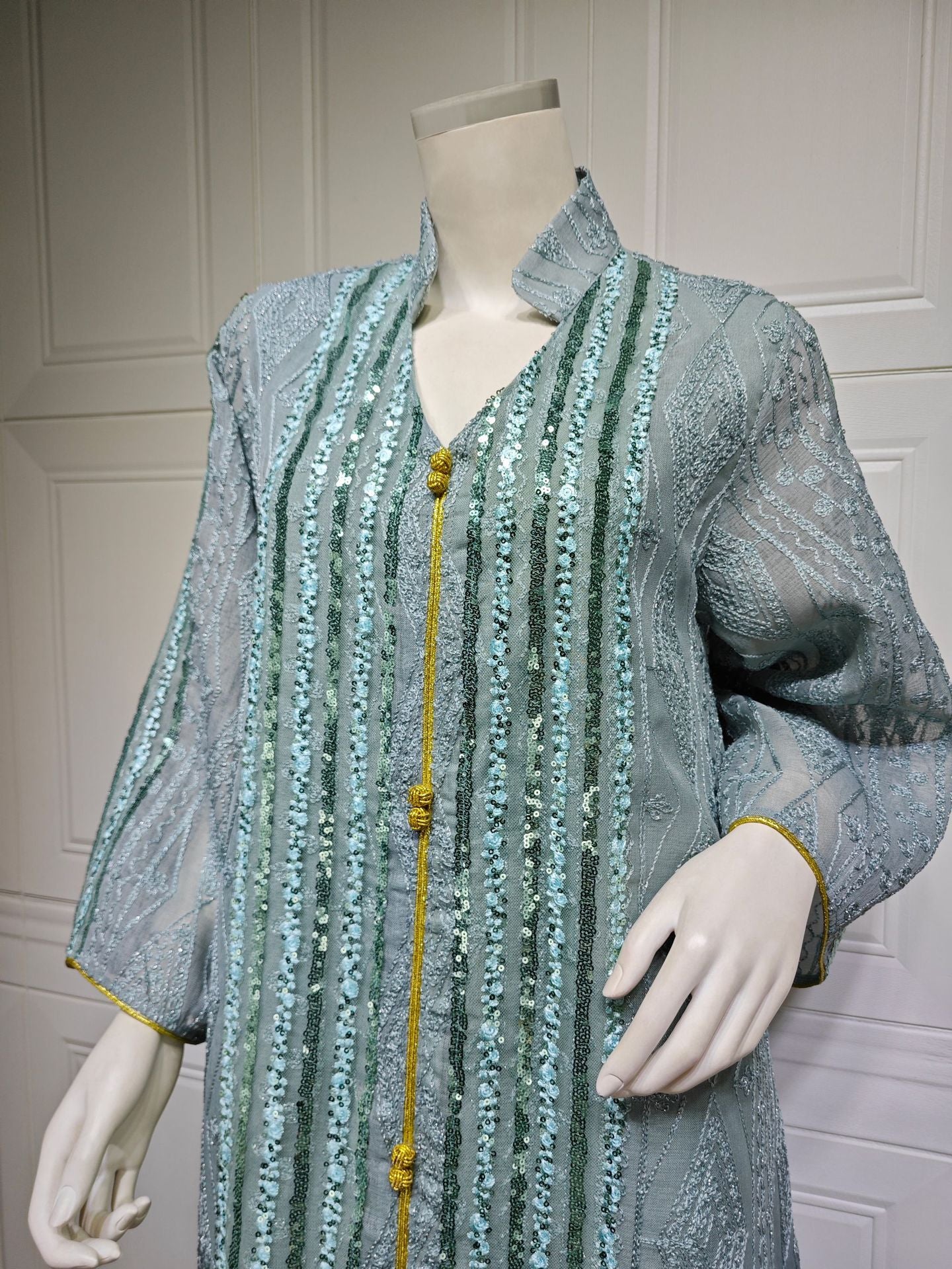 Mesh Embroidered Sequins Patchwork Dress