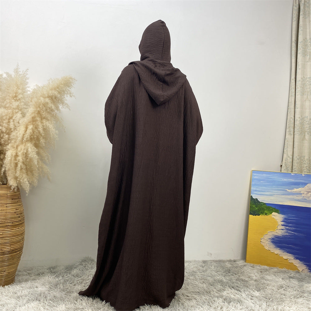 Women's Hooded Casual Dolman-sleeved Loose Dress