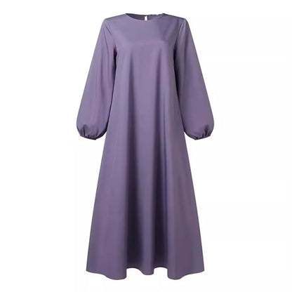 Women's Casual Solid Color Abaya Dress