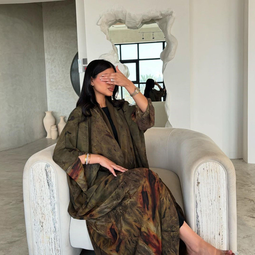 Women's Chiffon Print Draped Dress
