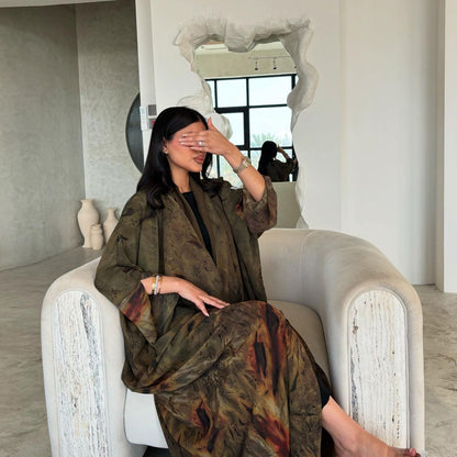 Women's Chiffon Print Draped Dress