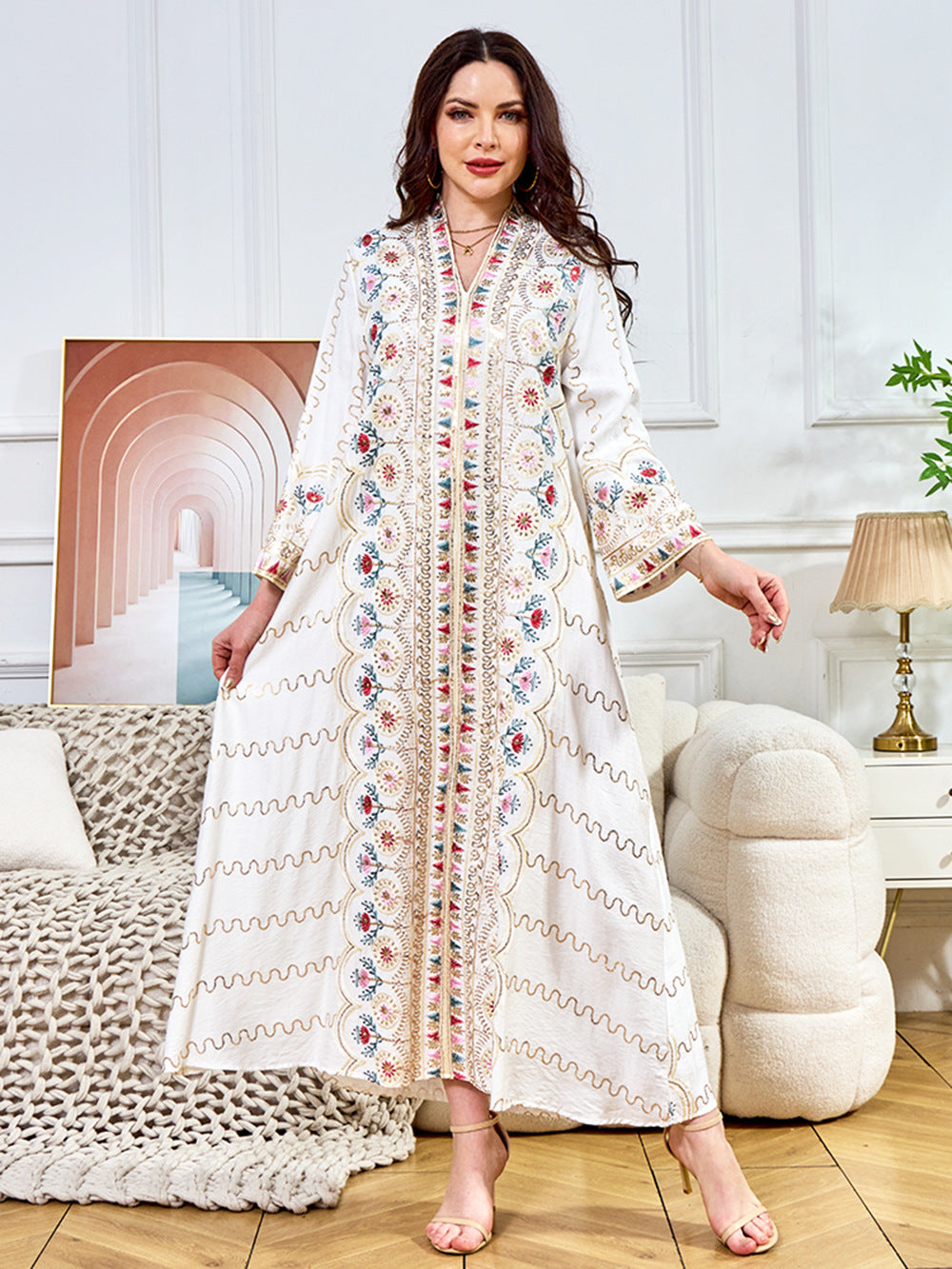 Women's V-neck Loose Evening Dress