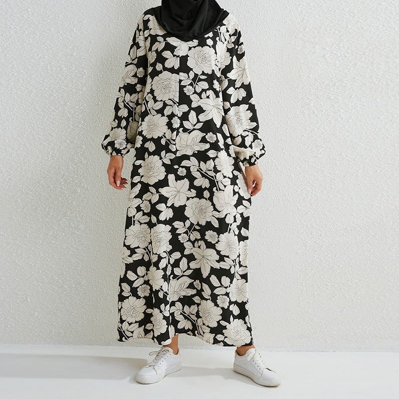 Women's Floral Round Neck Dress