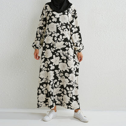 Women's Floral Round Neck Dress