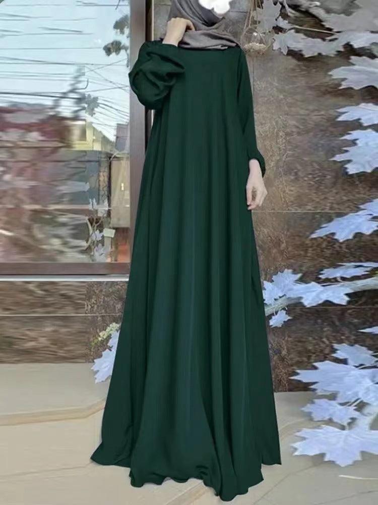 Women's Casual Solid Color Abaya Dress