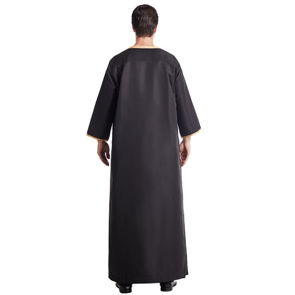 Men's Eight-quarter Sleeved Embroidered Robe