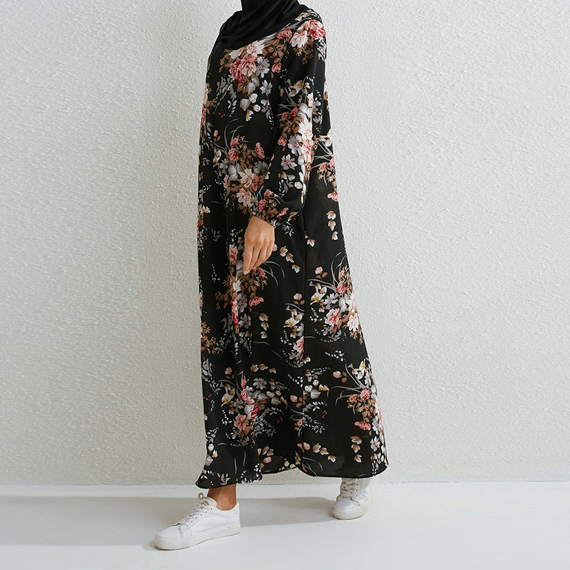 Women's Floral Round Neck Dress
