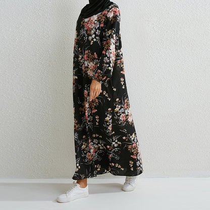 Women's Floral Round Neck Dress