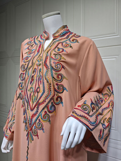 Women's Embroidered Party Pullover Dress