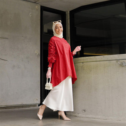 Women's Stacking Sleeves Loose Casual Shirt