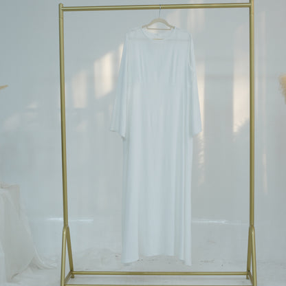 Belted Bamboo Linen Dubai Modest Solid Maxi Day Dress