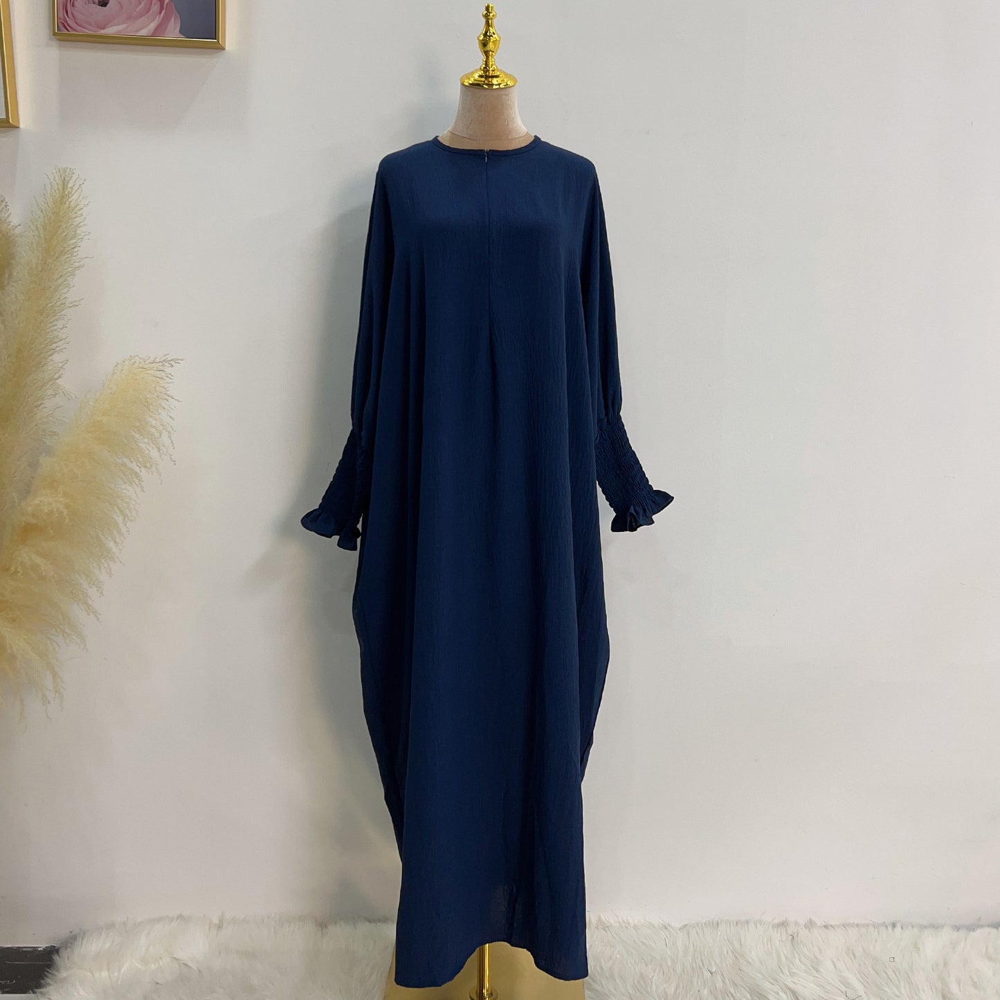 Plain Long Sleeve Bat Prayer Dress