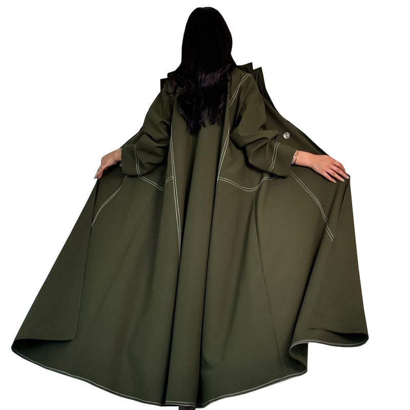 Double Breasted Fashion Long Button Jacket