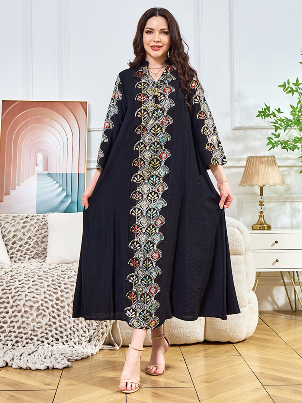 Beaded Women's Muslim Dress