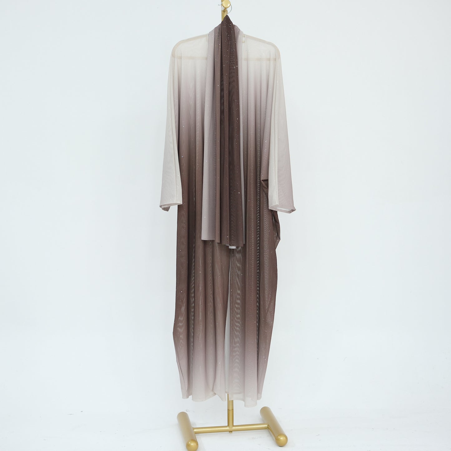 Gradient Everyday Parties Cardigan Robe with Hijab