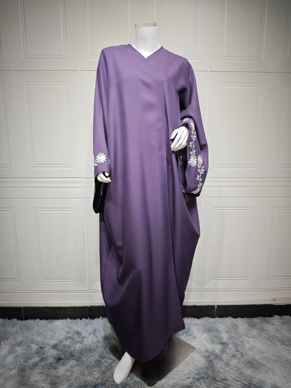 Elegant Front Open Black Abaya