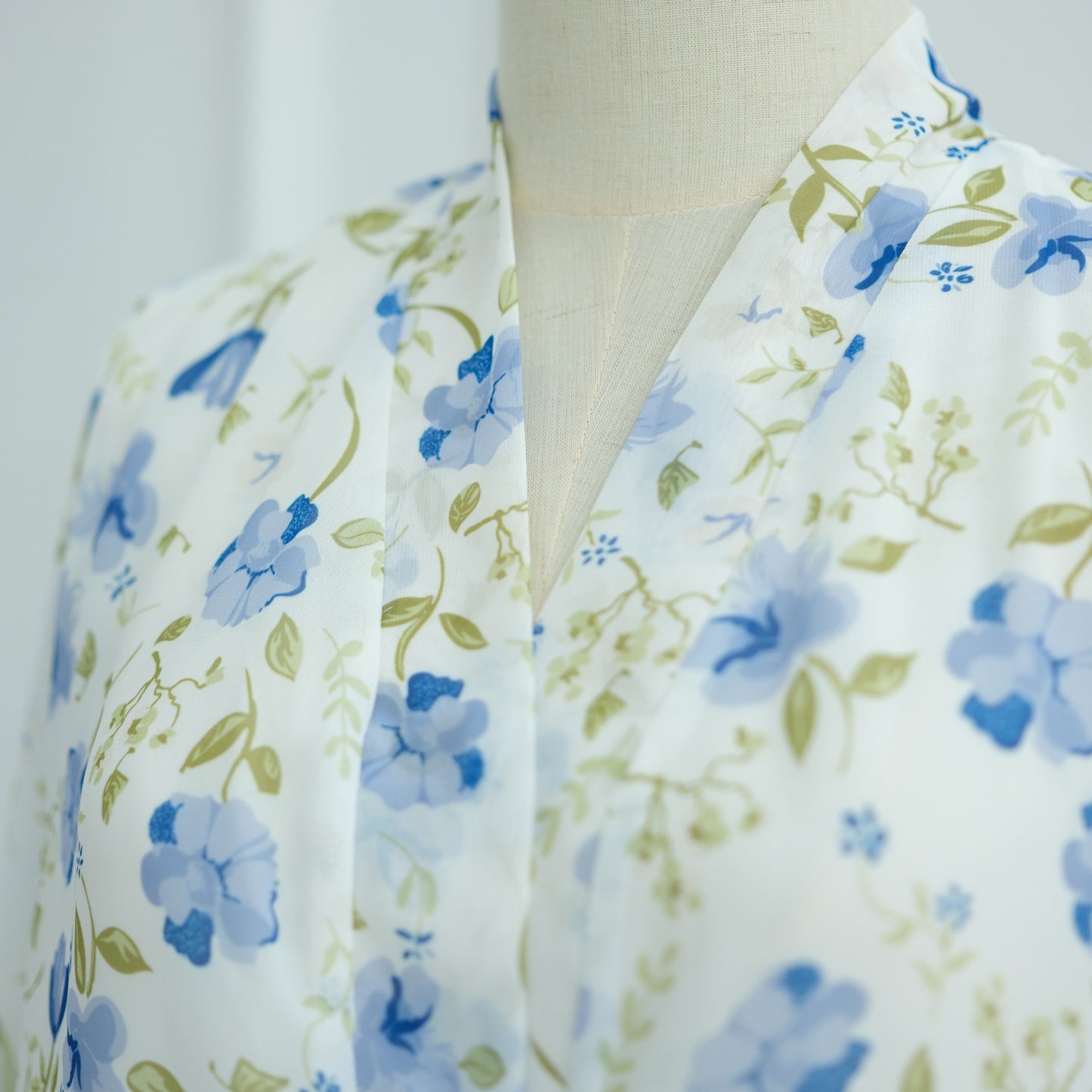 Printed Hijab Set with Double Layer Chiffon Open Cardigan