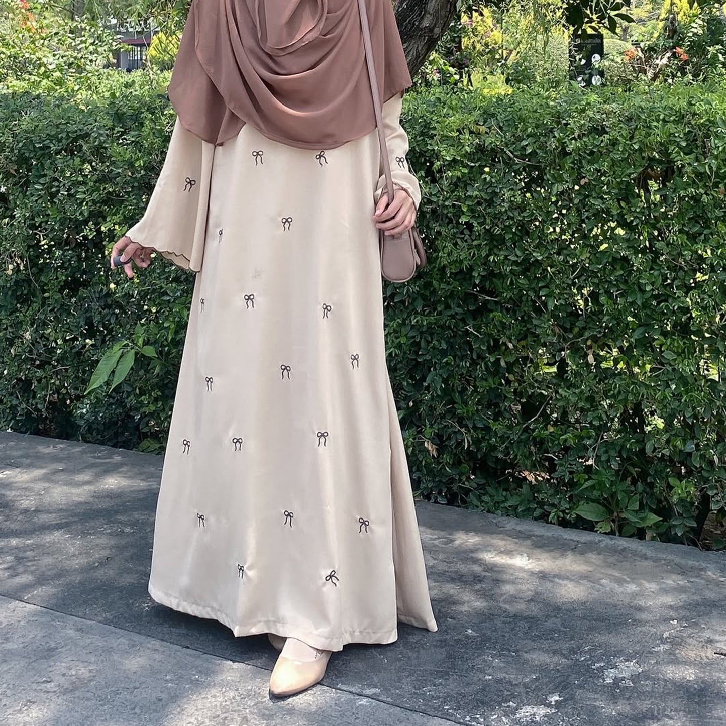 Women's Bow Embroidered Dress