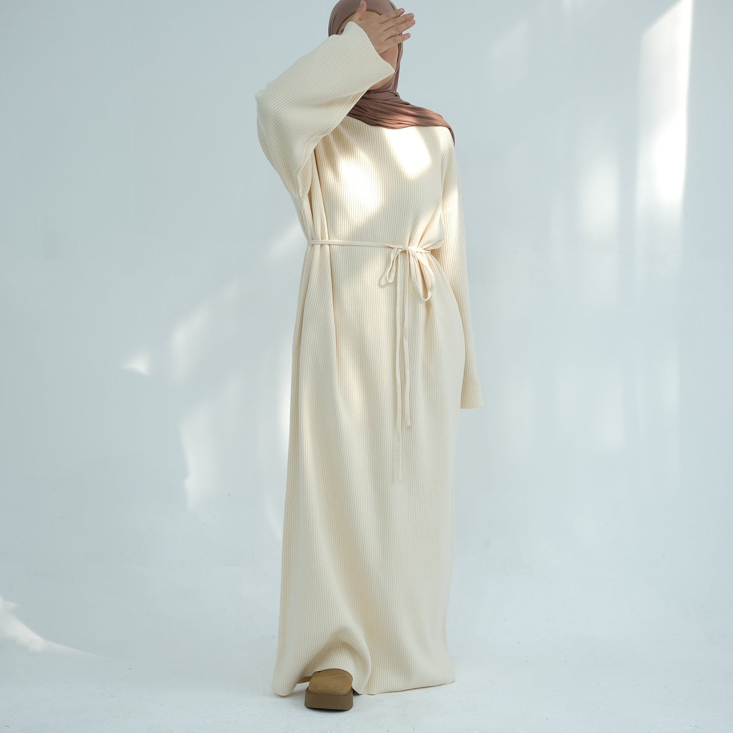 Padded Soft Knitted Loose-fitting Sweater Dress