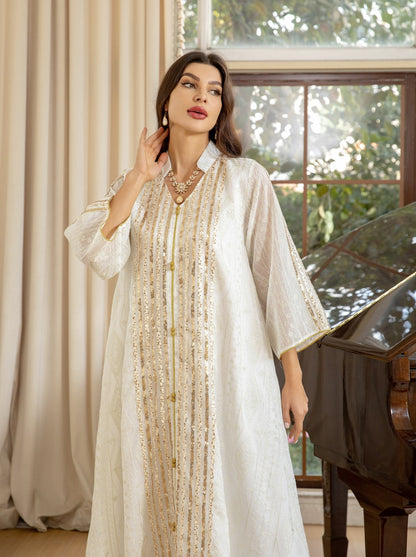 Mesh Embroidered Sequins Patchwork Dress