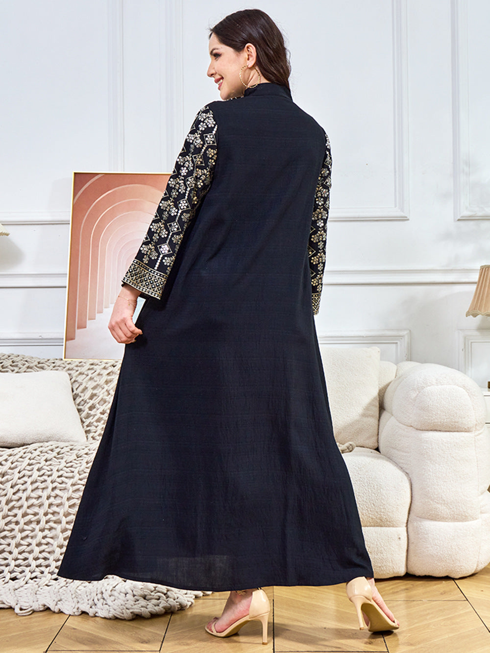 Women's V-neck Ethnic Dress
