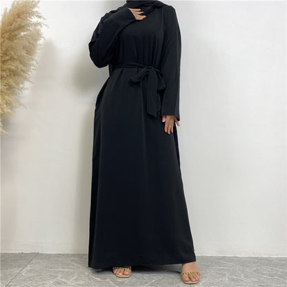 Women's Solid Lace-up Dresses
