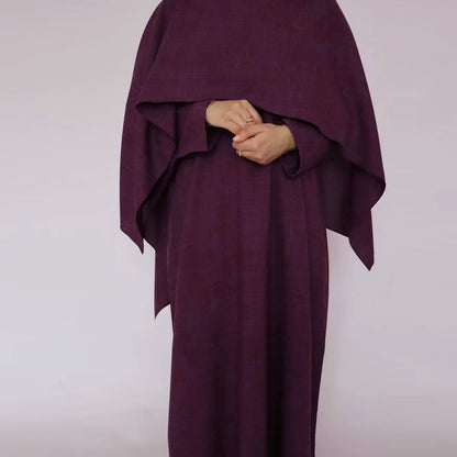 Beige Modest Islamic Everyday Layered Two-Piece Set