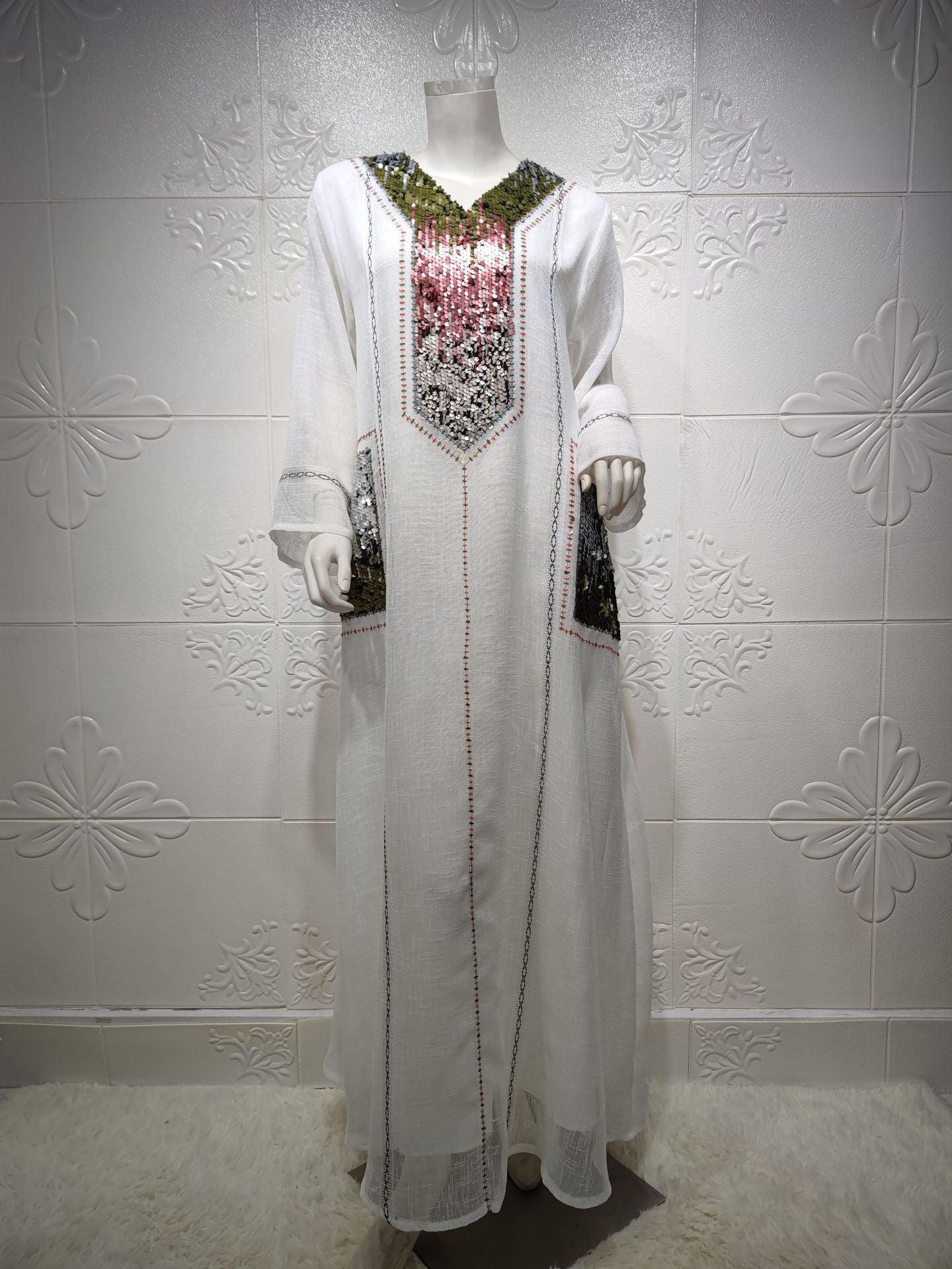 Women's Beaded Sequin Embroidered Robe