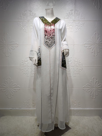 Women's Beaded Sequin Embroidered Robe