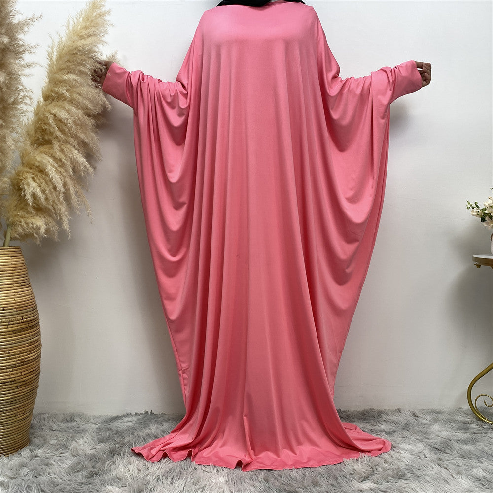 Bat Long Sleeve Casual Long Abaya Dress