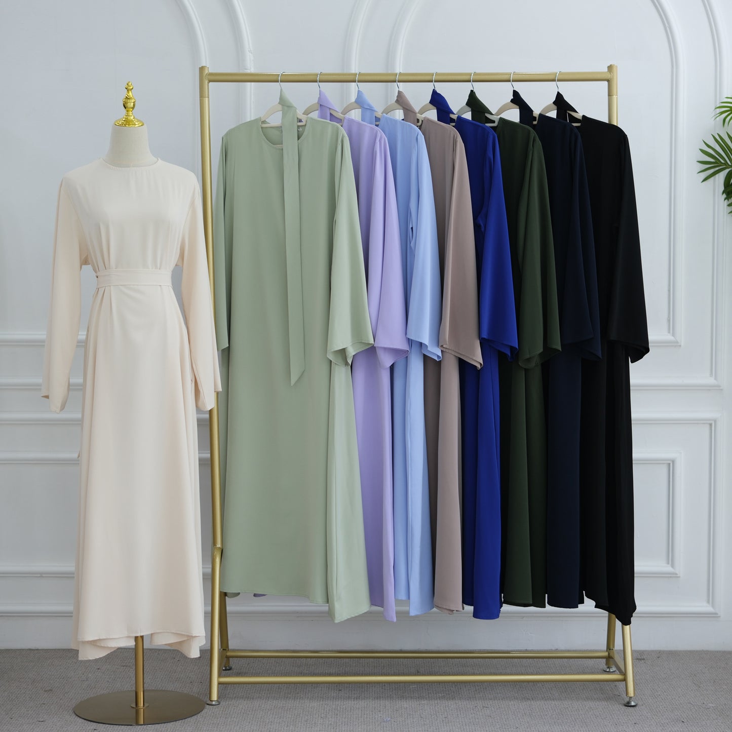 Premium Nida Fabric Modest Maxi Dress with Flared Silhouette