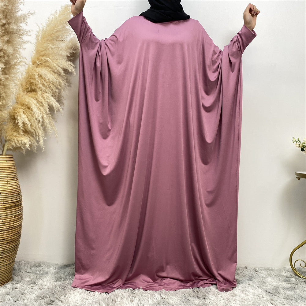 Bat Long Sleeve Casual Long Abaya Dress