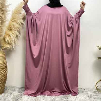 Bat Long Sleeve Casual Long Abaya Dress