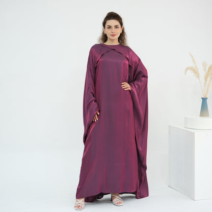 Dubai Women's Solid Color Beaded Elegant Abaya