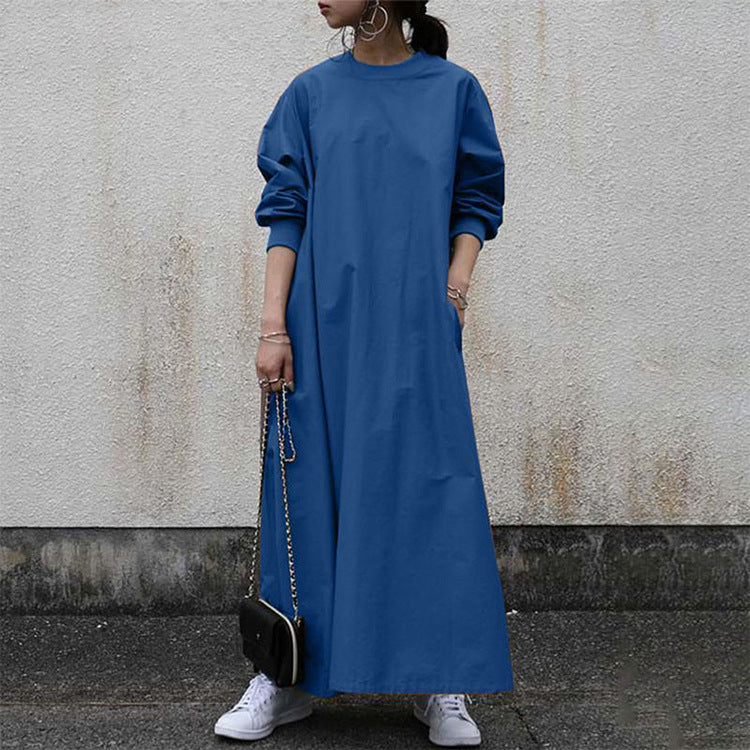 Women's Classic Crewneck Casual Simple Dress