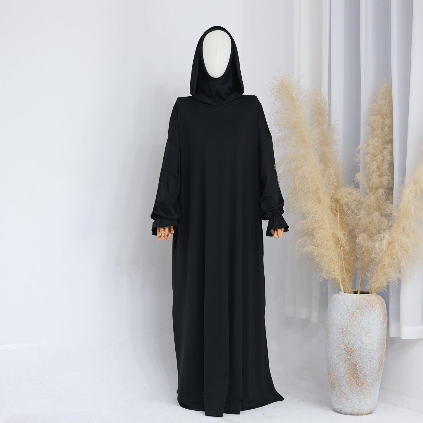 Women's Solid Color Hooded Casual Dress