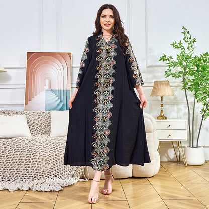 Beaded Women's Muslim Dress