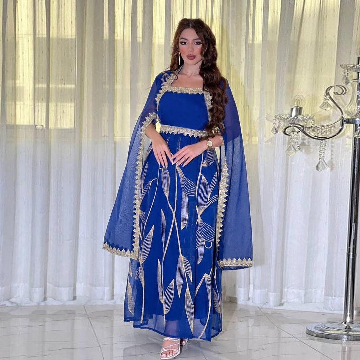 Muslim Embroidery Party Dress Abayaya Muslim Embroidery Party Dress Abayaya