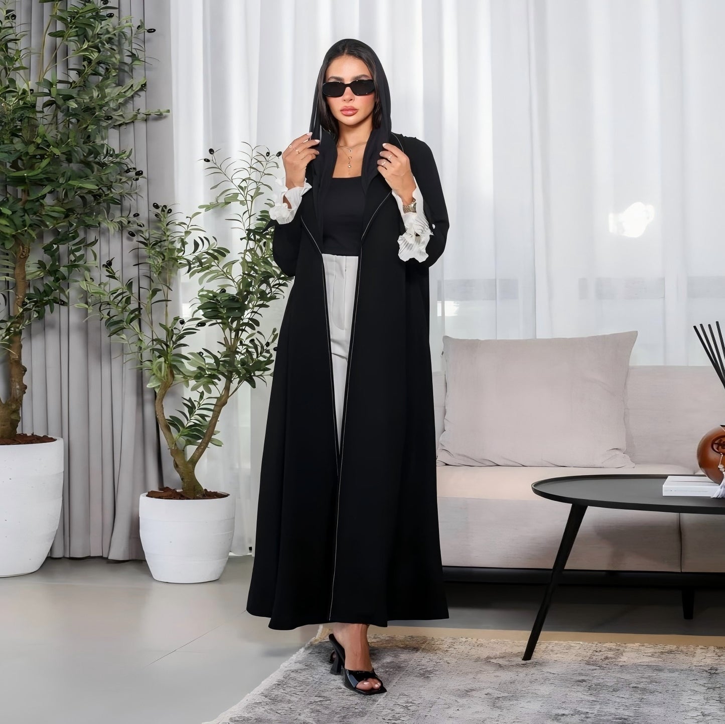 Women's Casual Sleeve Split Pleated Jacket Robe