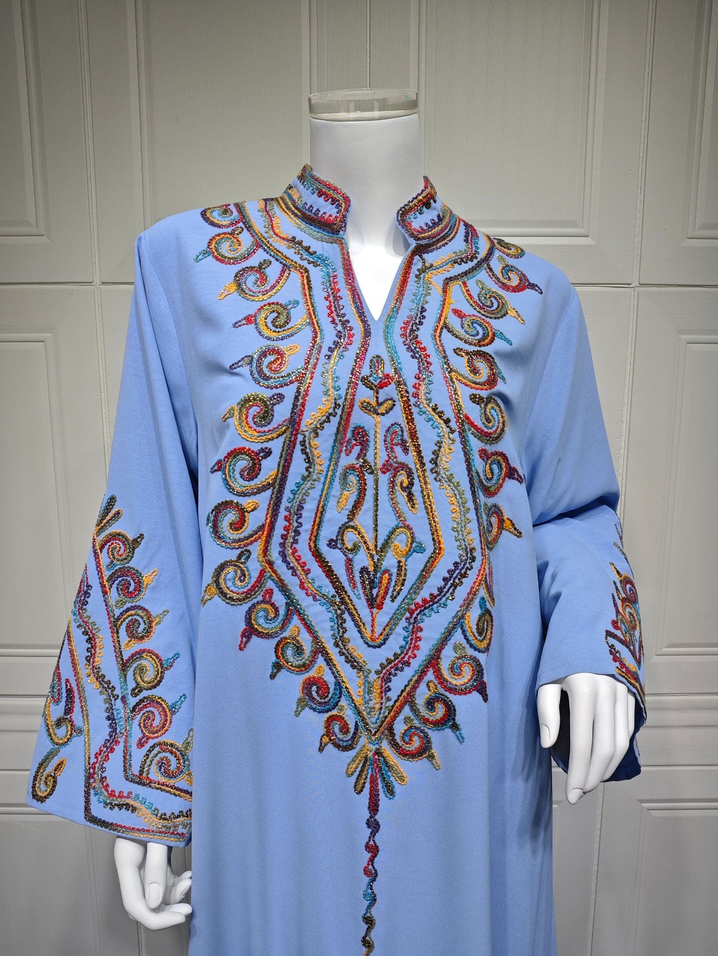 Women's Embroidered Party Pullover Dress
