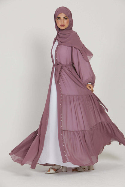 Women's Beaded Chiffon Cardigan Robe