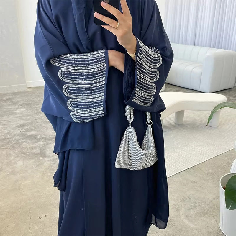 Elegant Beaded Cardigan Robe