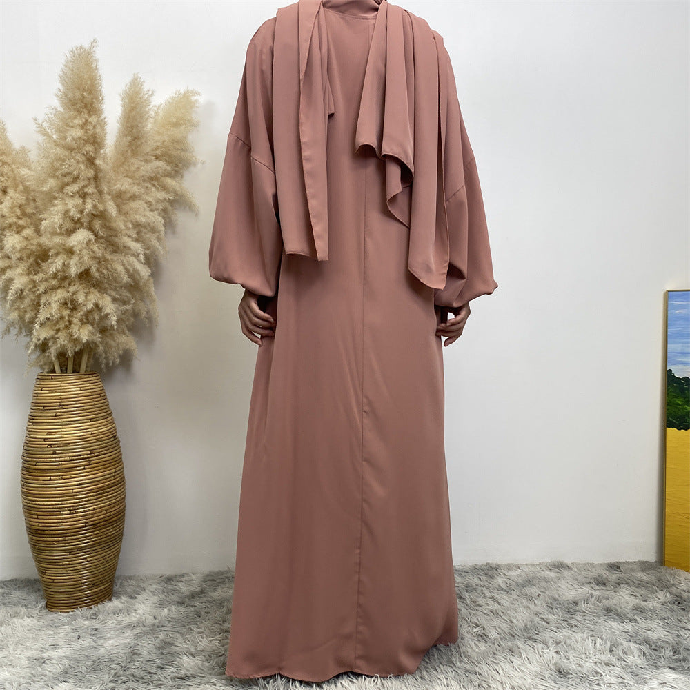 Women's Solid Color Dress with Pockets