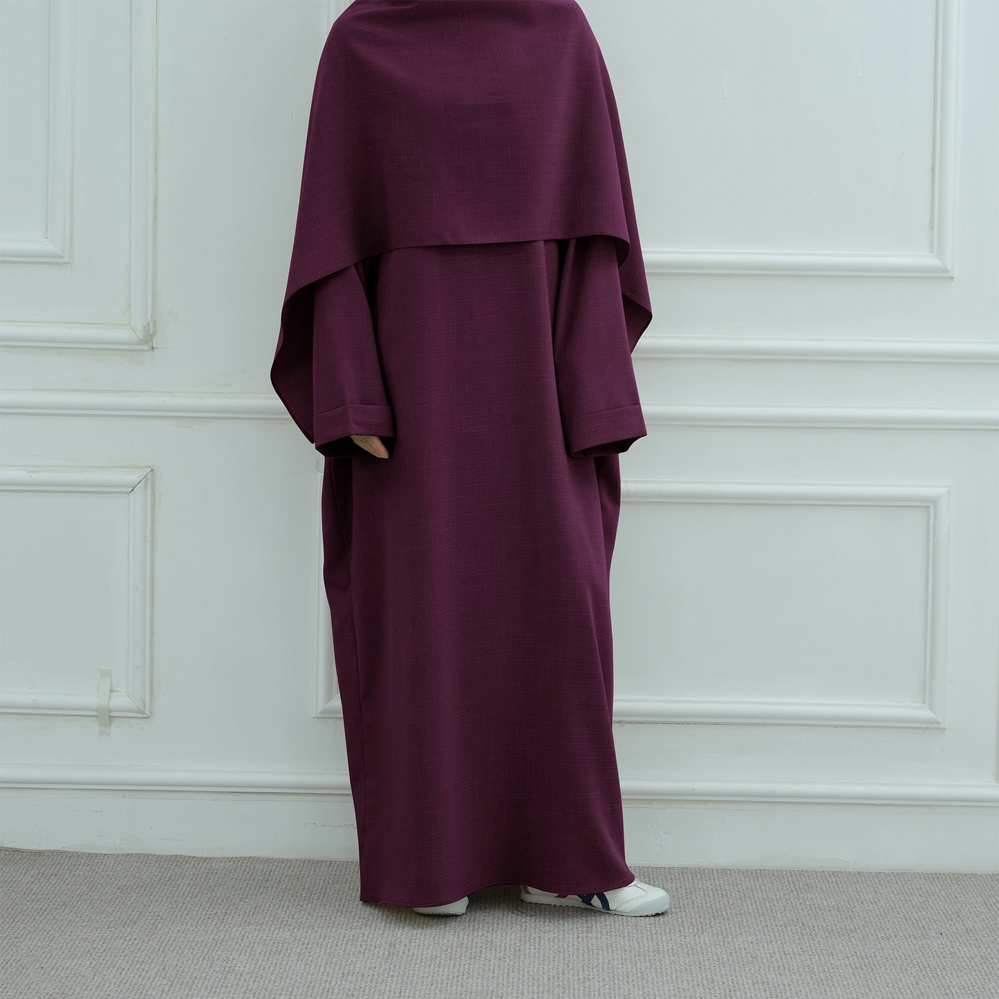 Beige Modest Islamic Everyday Layered Two-Piece Set