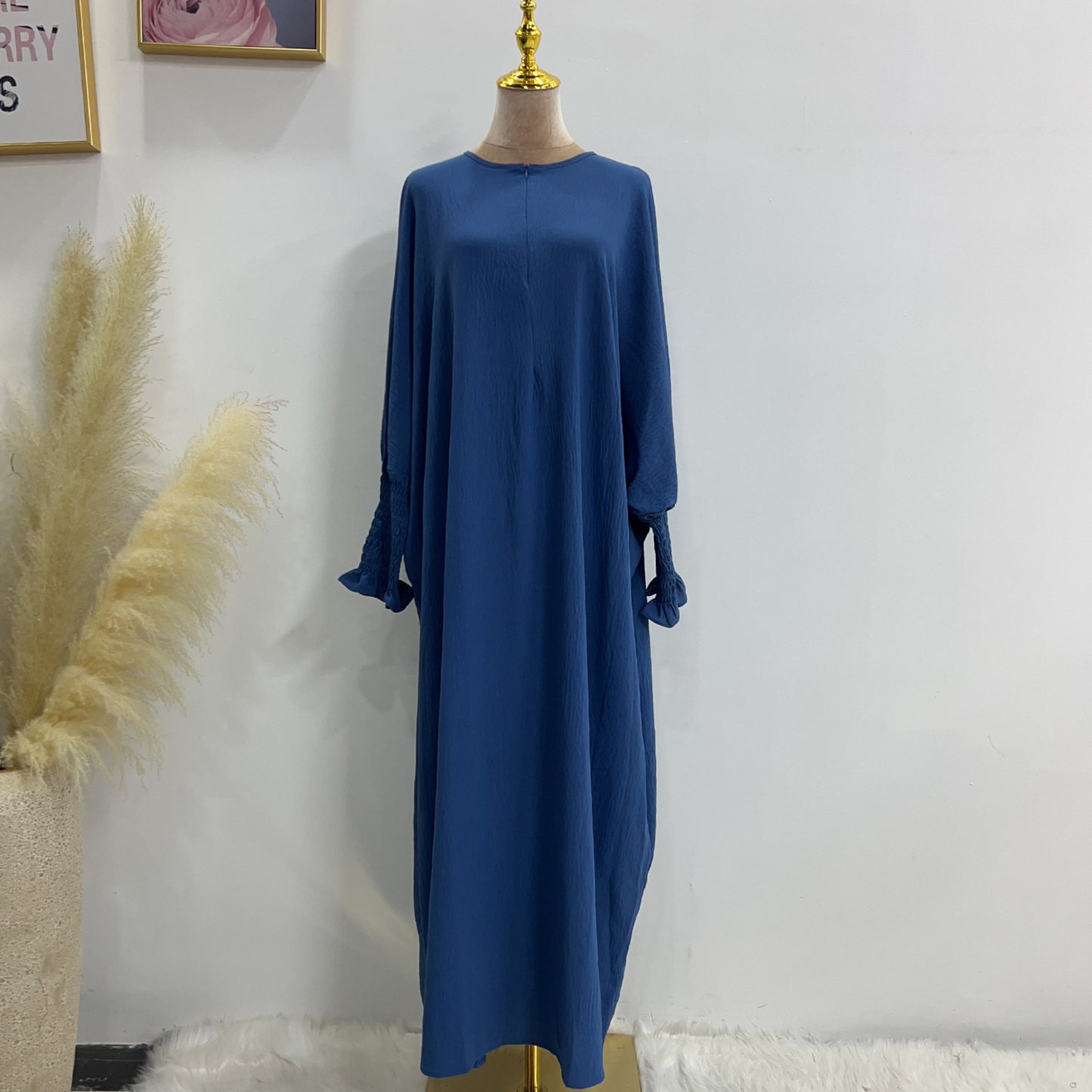 Plain Long Sleeve Bat Prayer Dress